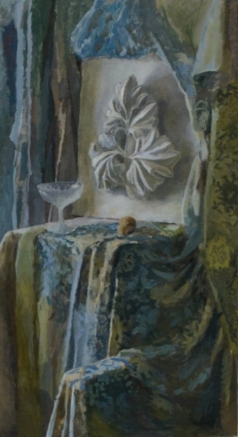 Still life with a rosette